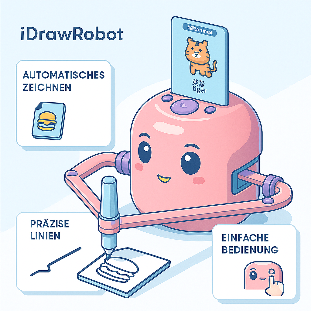 Interaktiver Lernroboter für Kinder – Montessori Zeichenroboter mit 150 Lernkarten & Sprachinteraktion
