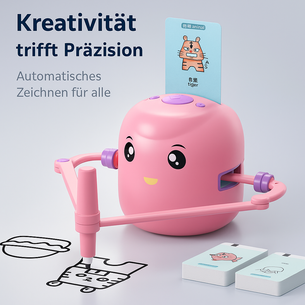 Interaktiver Lernroboter für Kinder – Montessori Zeichenroboter mit 150 Lernkarten & Sprachinteraktion