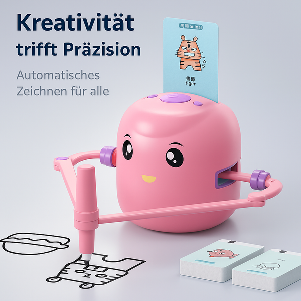 Interaktiver Lernroboter für Kinder – Montessori Zeichenroboter mit 150 Lernkarten & Sprachinteraktion