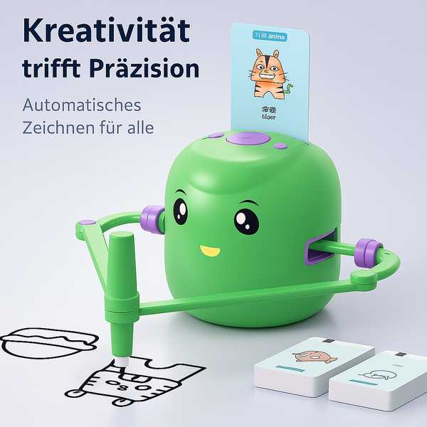 Interaktiver Lernroboter für Kinder – Montessori Zeichenroboter mit 150 Lernkarten & Sprachinteraktion