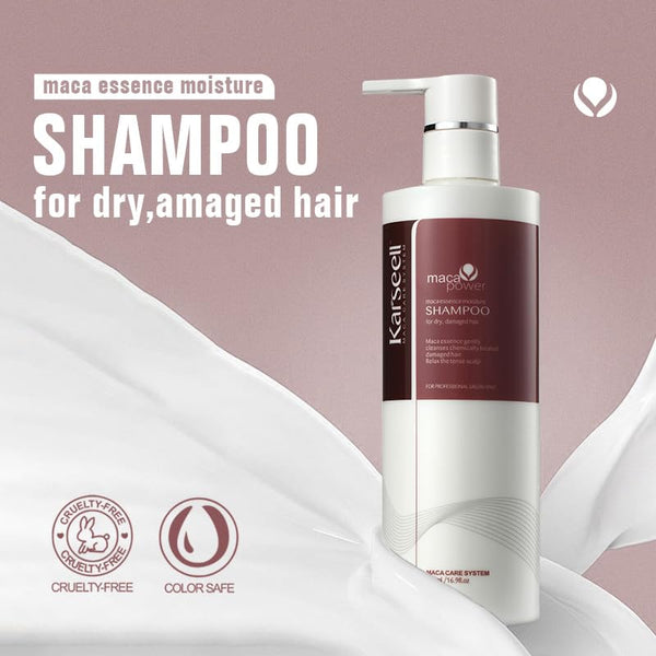 Shampoo Herbal Extract Moisturizing Deep Repair Smooth Shampoo for Dry and Damaged Hair 16.9Oz 500ml