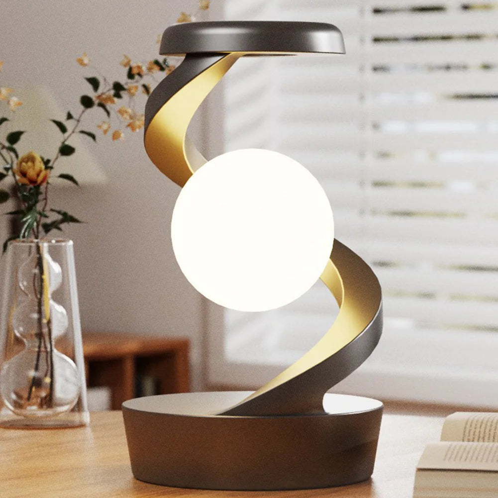 LunaSpin RGB Floating Moon Lamp with Wireless Charging